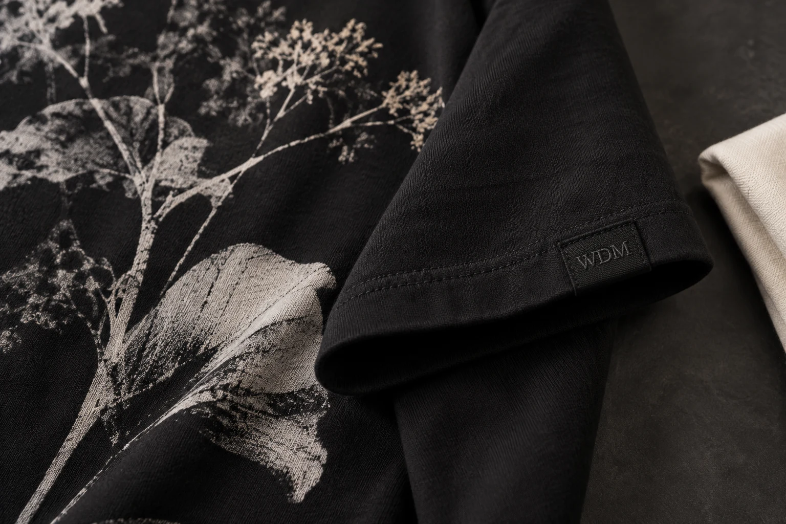 Concept study showing fabric, print and finishing details
